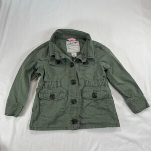 Carter’s Toddler Girls Olive Green Military Utility Field Jacket Size 3T